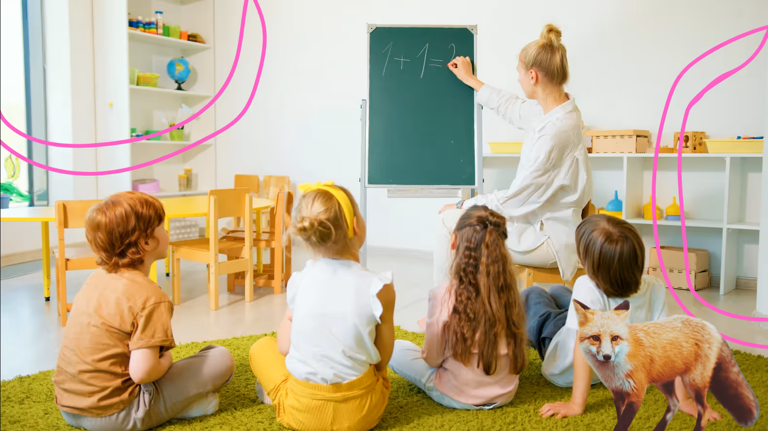 Preschool-aged kids learning math