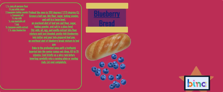Recipe created by student engaged in project-based learning